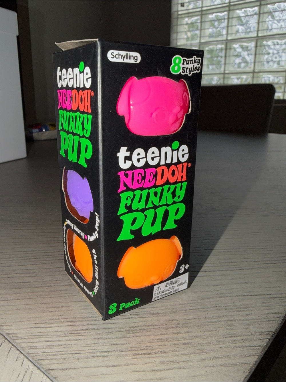 Teenie Needoh Funky Pup - Pink & Orange